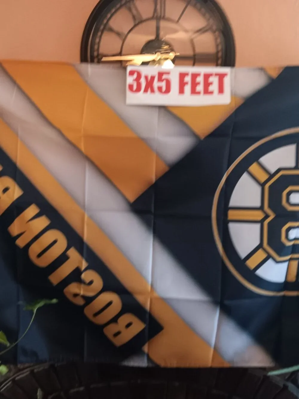 Boston Bruins Diagonal NHL 3X5 Feet Flag Banner Pole or Wall Decor